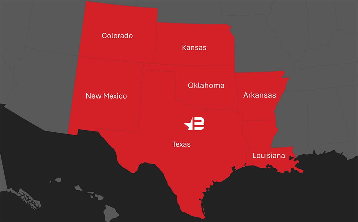 Areas We Serve Map - Bohden Contracting Group