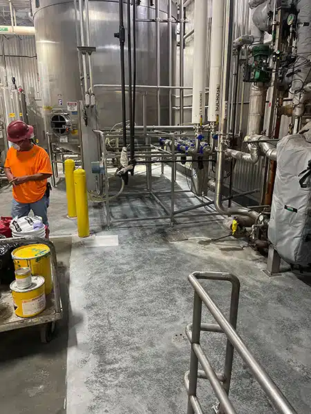 P Pepsi Gatorade Epoxy Floors - Floor Prep - Bohden Contracting Group