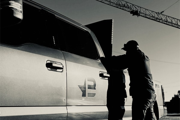 Man With Bohden Truck - Bohden Contracting Group